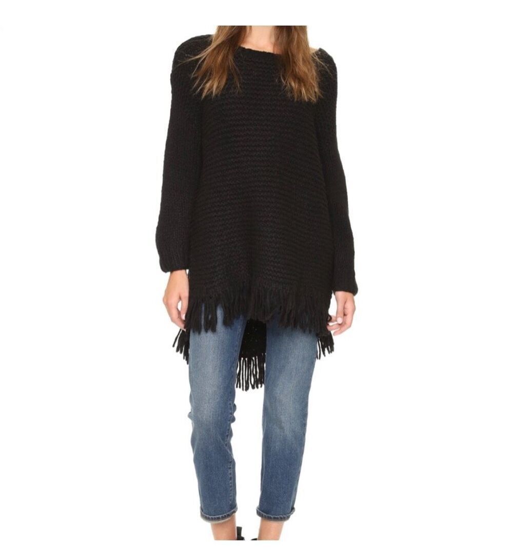 Elizabeth and James black fringe sweater/dress